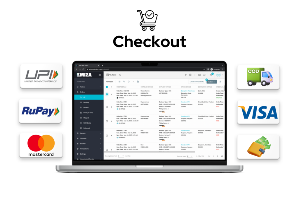 checkout dashboard